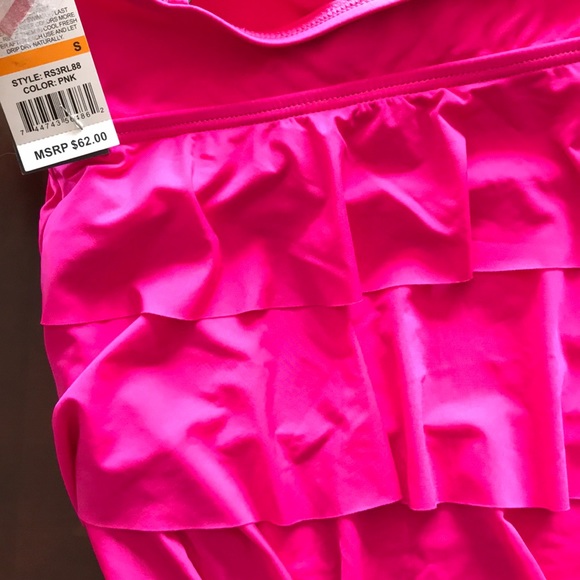 Kenneth Cole reaction ruffle tankini top s small - Picture 4 of 5